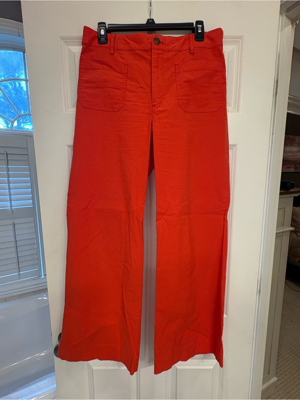 J. Crew Factory Red Wide-Leg Pants